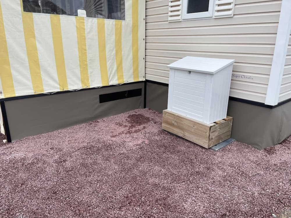 jupe de contour de caravane taupe