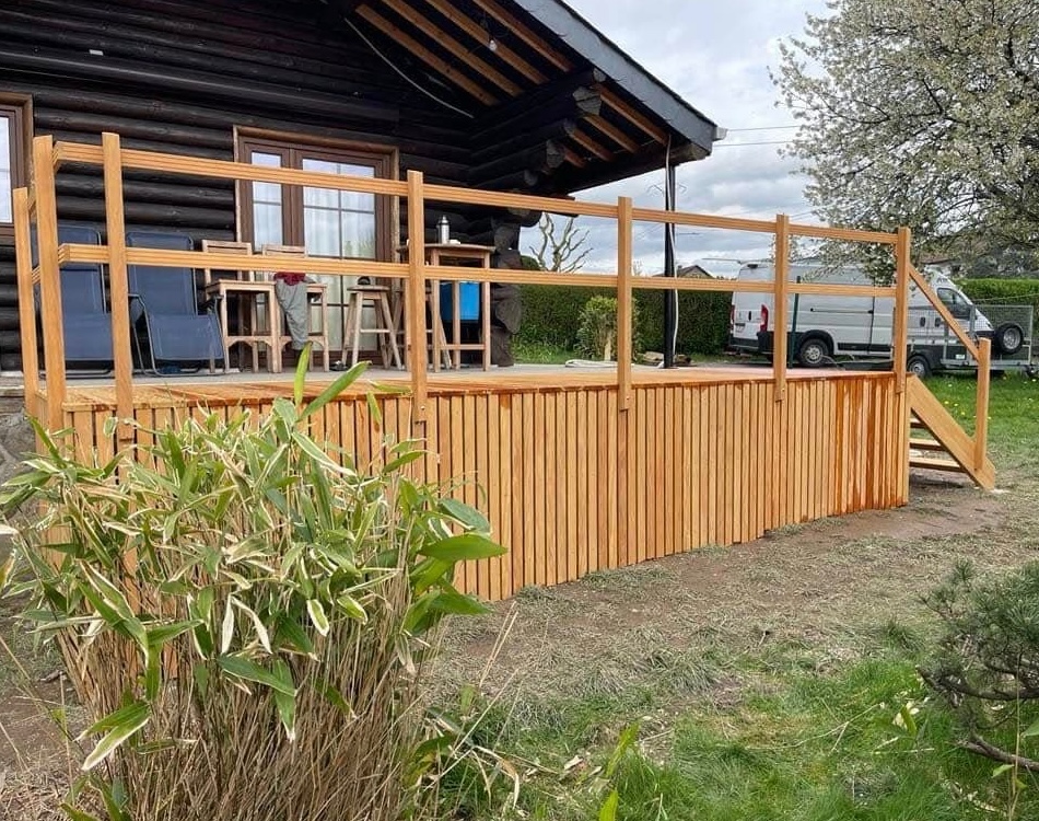 terrasse et rampe en bois