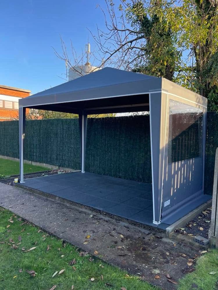 tonnelle sur mesure anthracite